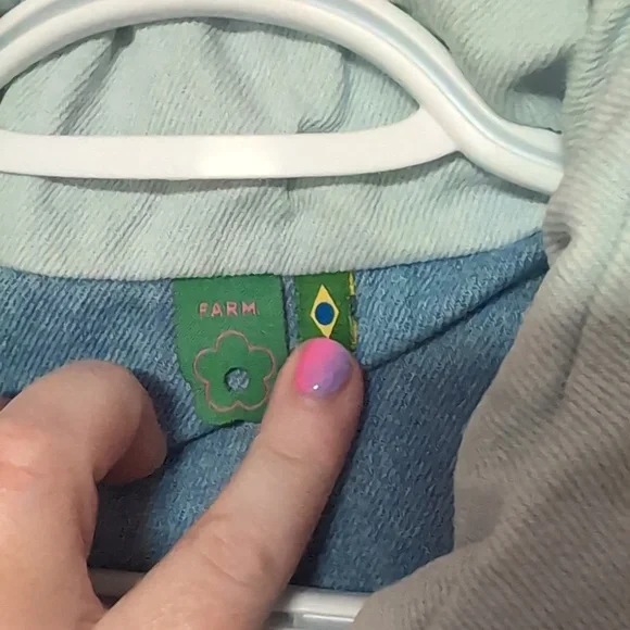 FARM Rio Puff Jean Jacket Size P - Picture 4 of 11